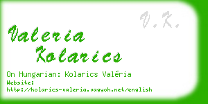 valeria kolarics business card